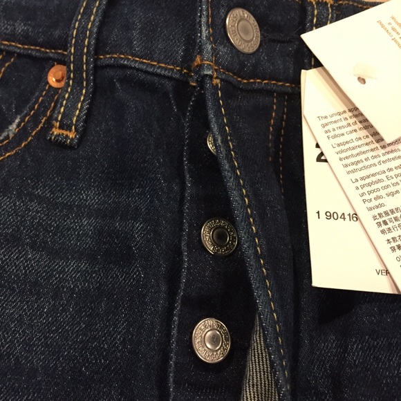 NWT Levi’s 501 Stretch Skinny Jeans Dark 24 25 26 - Picture 6 of 8